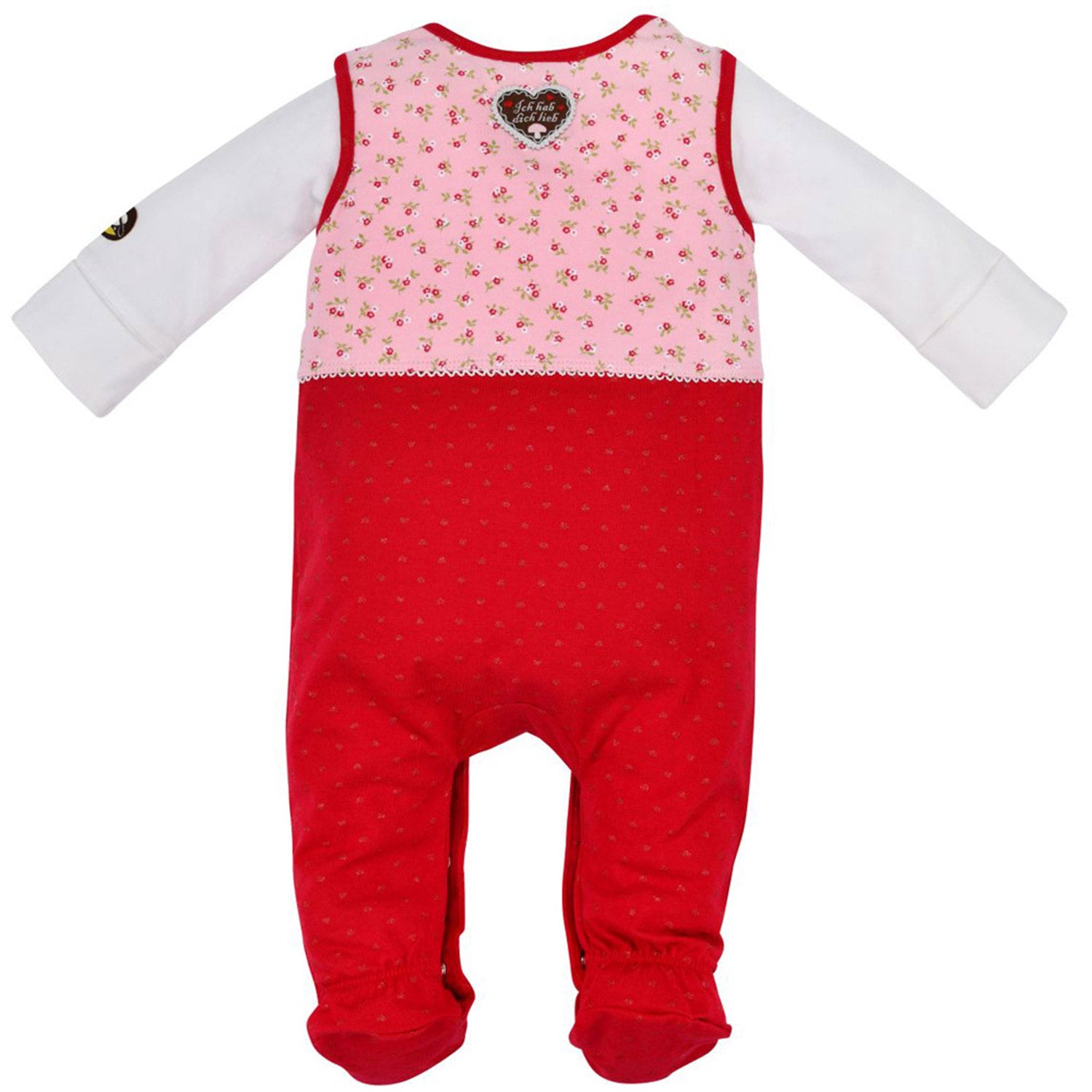 trachtenland-bondi-baby-strampler-prinzessin-86557-herz-2-tlg-rosa-rot image 2