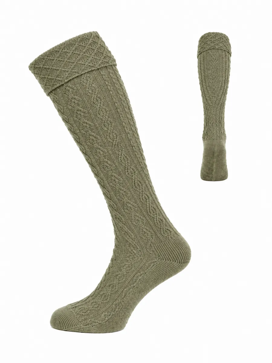 heimatgl-ck-strumpf-xaver-oliv-trachtensocken-schurwolle-herren image 1