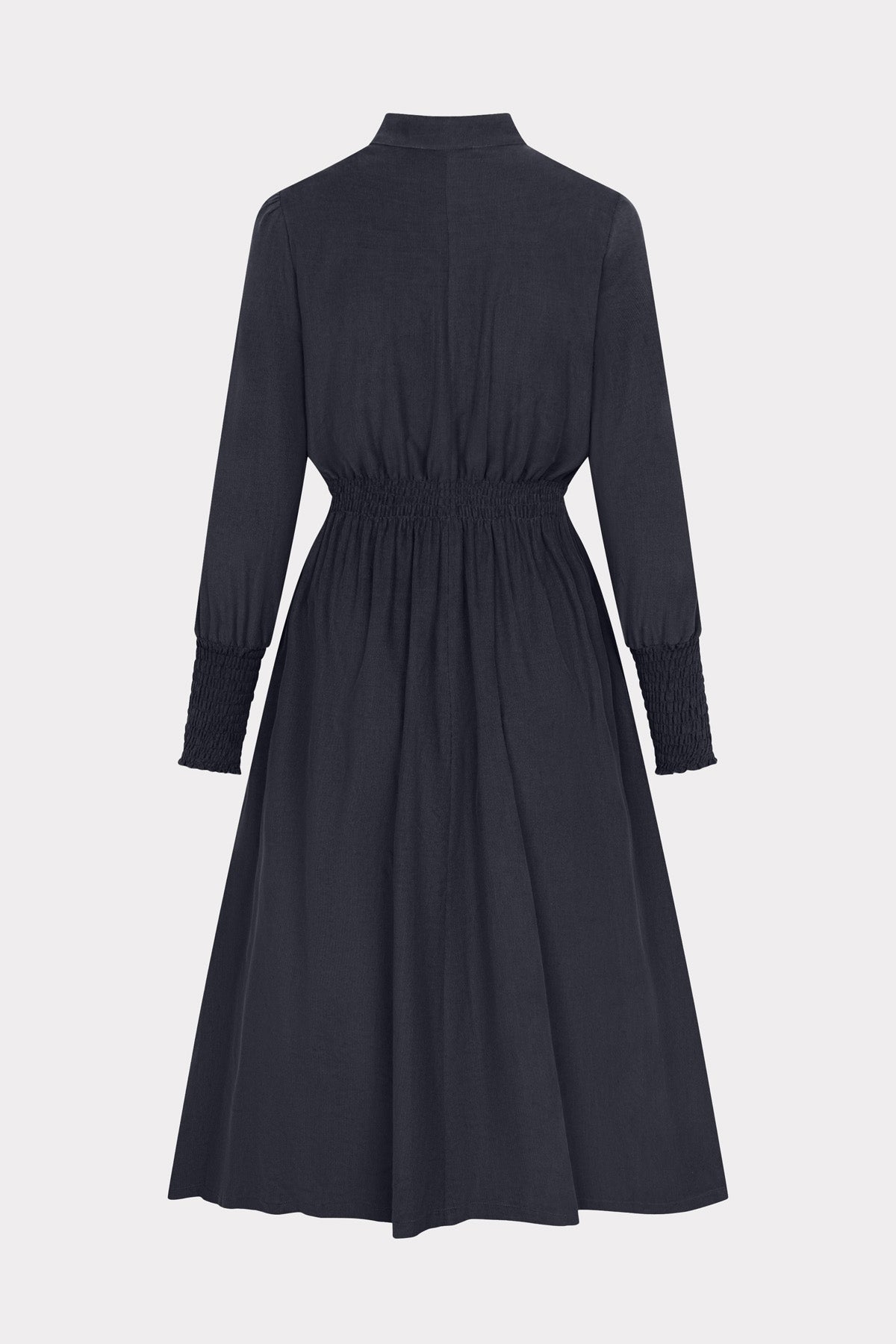 felicitas-kaylie-damen-flanellkleid-mit-smok-taille-und-stehkragen image 4