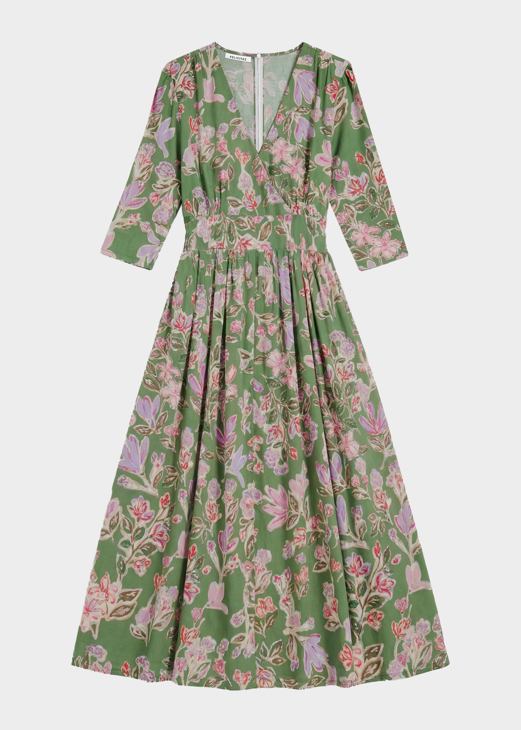 felicitas-kathena-damen-maxikleid-viskose-floral-3-4-arm image 5