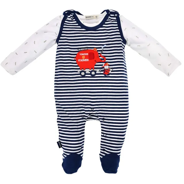 trachtenland-bondi-baby-strampler-feuerwehr-93684-navy-wei image 1