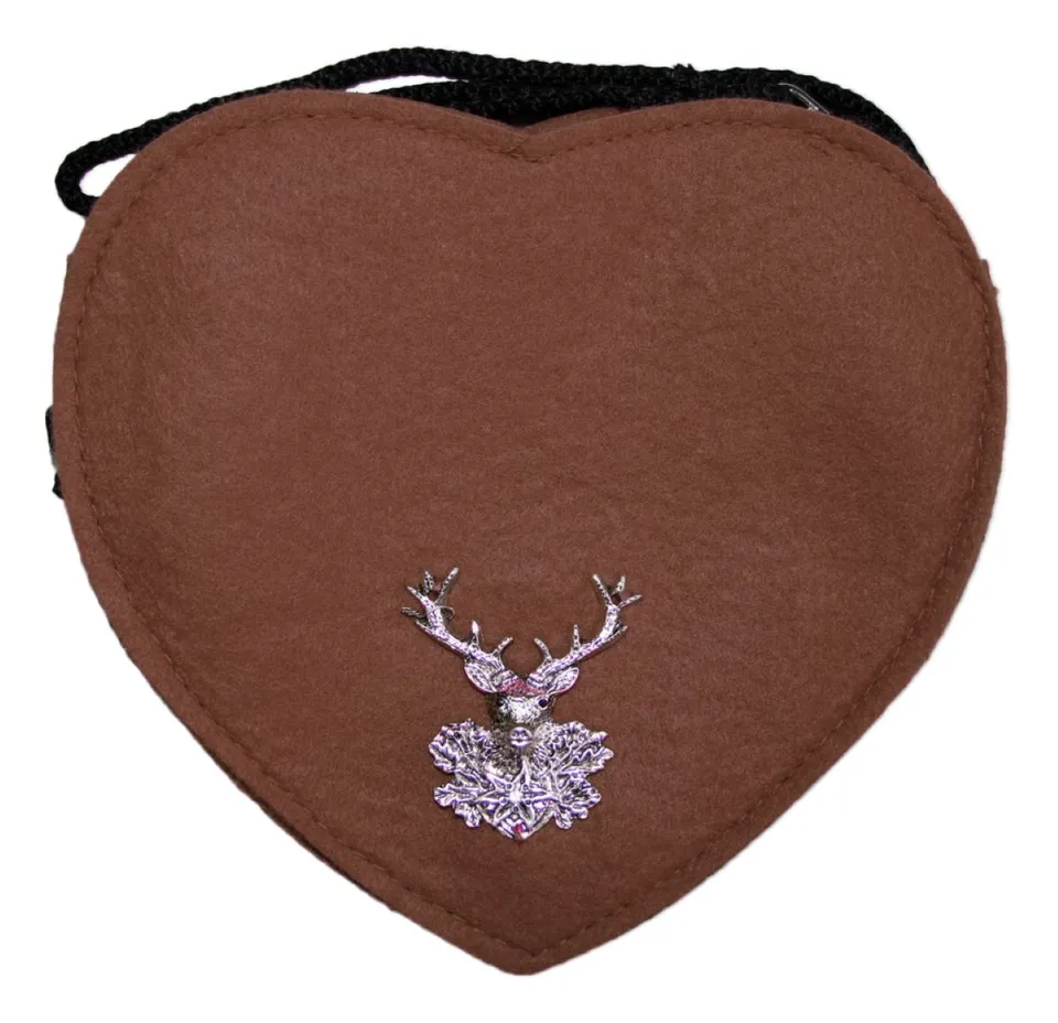 trachtenland-herz-trachten-handtasche-mit-hirsch-braun-filz image 1