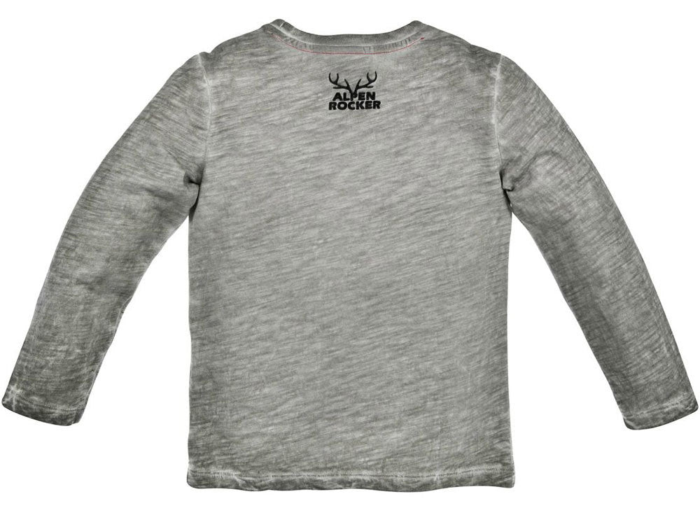 bondi-trachten-langarm-shirt-alpenrocker-hirsch-stone-grau-jungen image 2