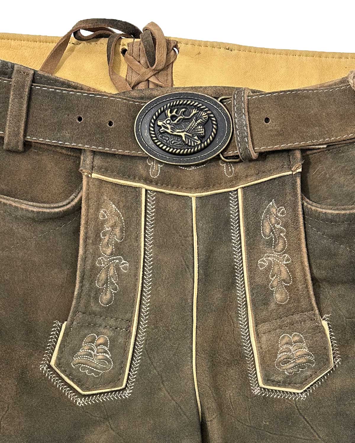 trachtenland-maddox-kurze-lederhose-silbersee-mit-g-rtel-used-erle-echtleder image 3