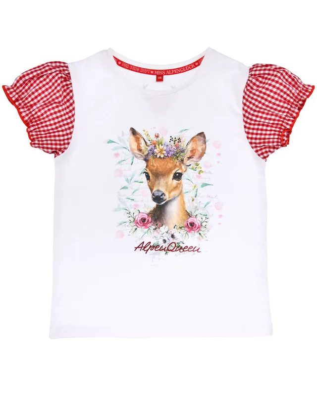 trachtenland-bondi-m-dchen-t-shirt-alpenqueen-rehmotiv-26096-wei-rot image 1
