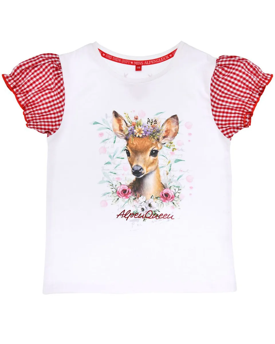 trachtenland-bondi-m-dchen-t-shirt-alpenqueen-rehmotiv-26096-wei-rot image 1