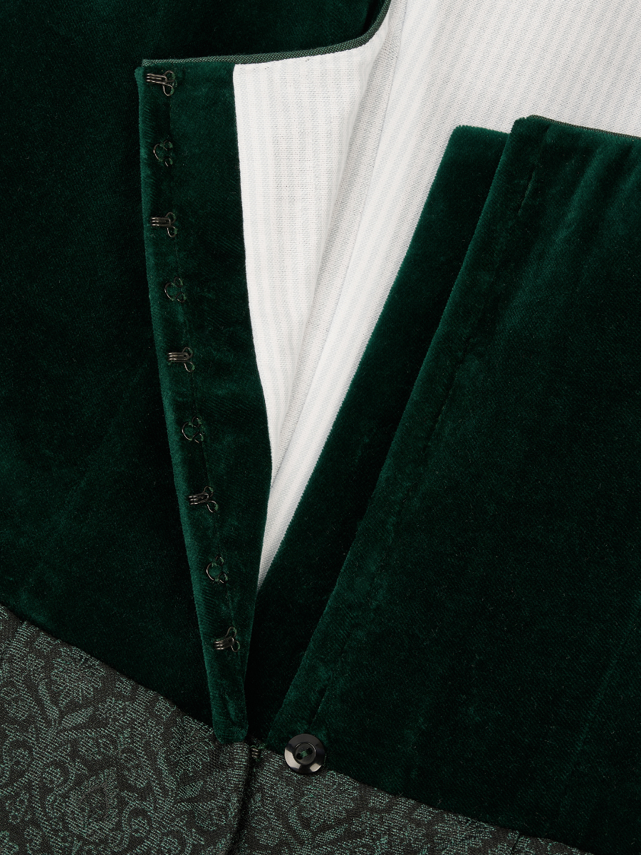 heimatgl-ck-dirndl-tilda-tannengr-n-samtdirndl-mit-blumenrock image 3
