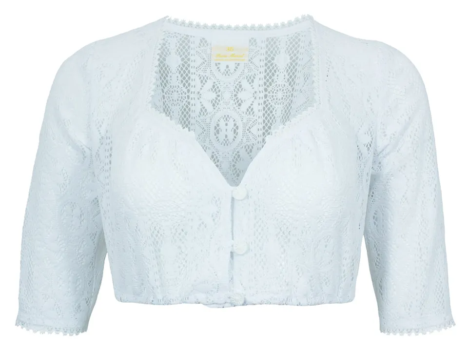 pierre-marcel-damen-dirndlbluse-josy-halbarm-spitze-dirndlbluse-wei image 1