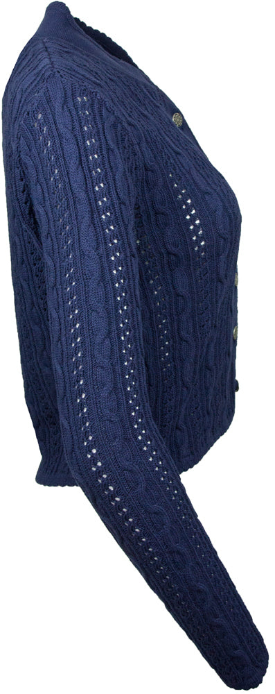 huber-damen-trachten-strickjacke-auri-mit-stehkragen-marine-blau image 3