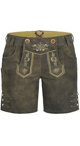 n-bler-lederhose-kurz-gerda-glitzer-steingrau-ziegenleder image 5