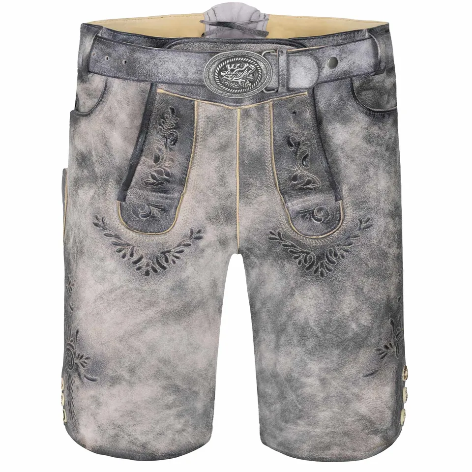 maddox-kurze-herren-lederhose-hopfensee-mit-g-rtel-nappato-stein image 1