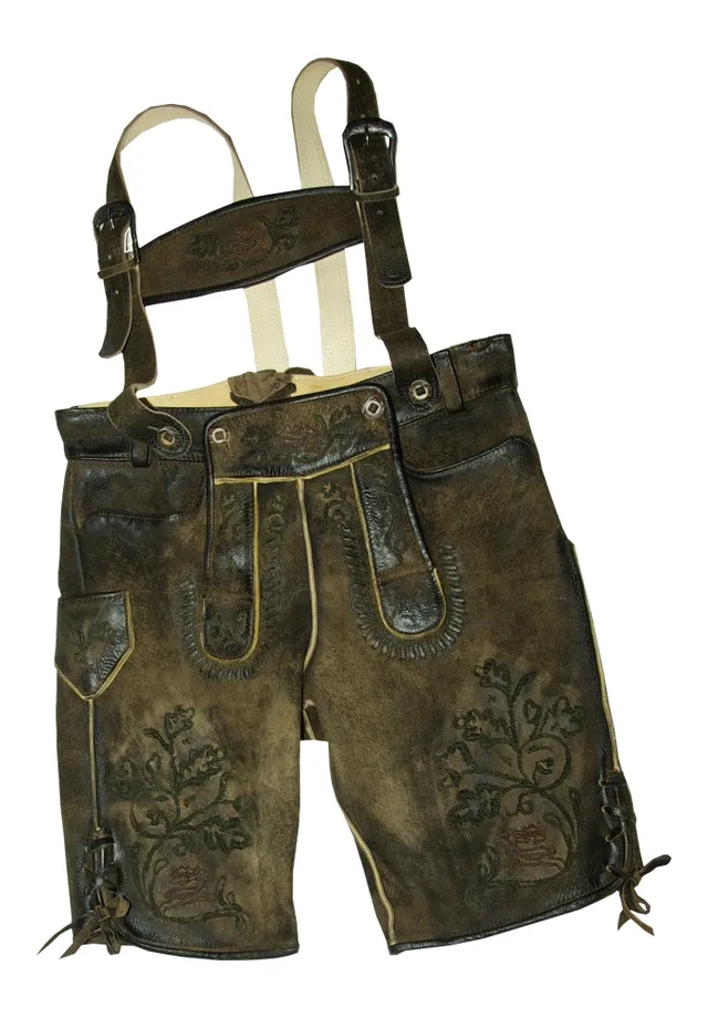 trachten-benkert-lackenbeg-lederhose-speckig-braun image 1