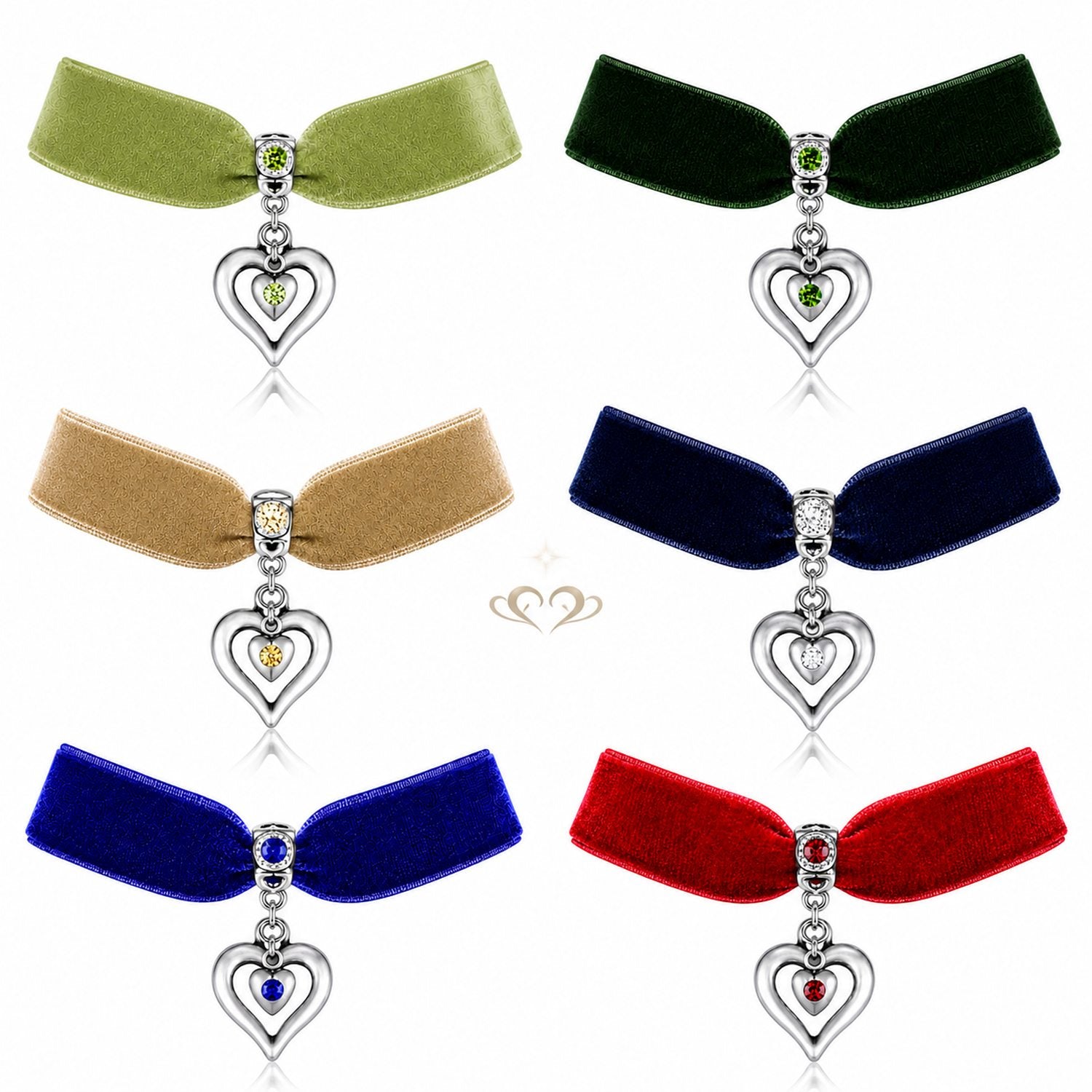 trachtenland-luisia-samt-kropfband-heart-in-heart-halskette image 2