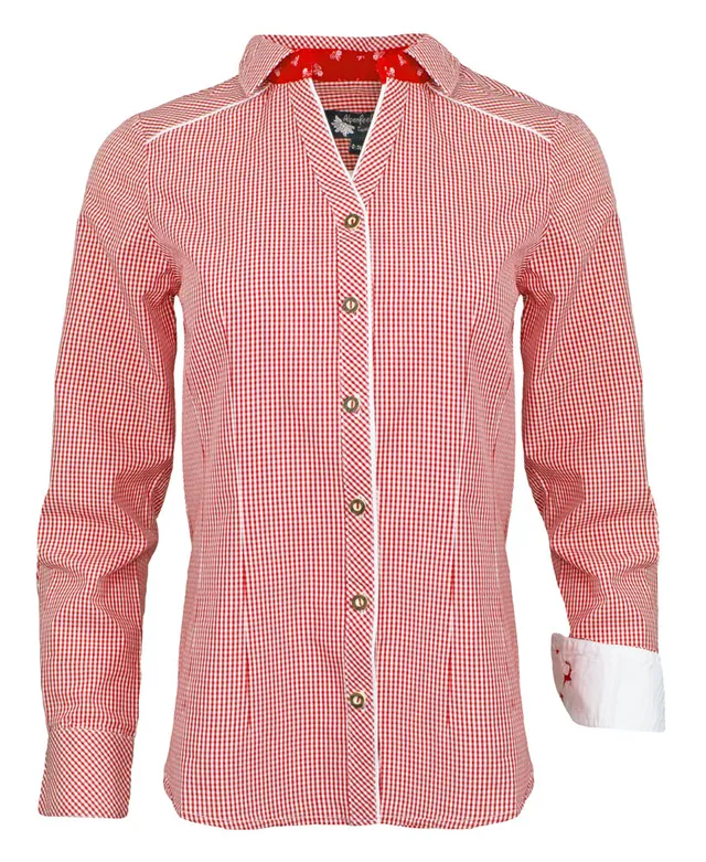 trachtenland-maddox-damen-langarm-trachtenbluse-innsbruck-rot-karo image 1