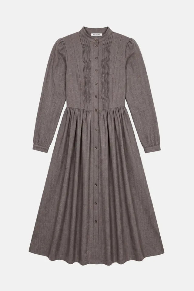 felicitas-kalmira-damen-kleid-aus-baumwoll-flanell-mit-stehkragen image 1
