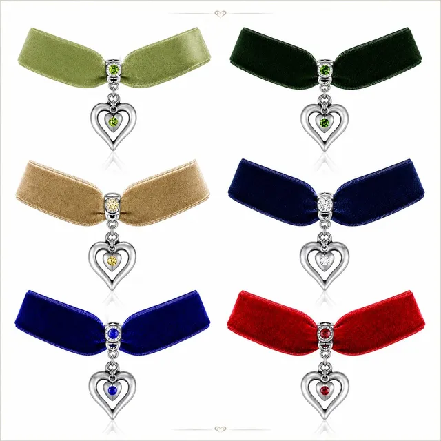 trachtenland-luisia-samt-kropfband-heart-in-heart-halskette image 1