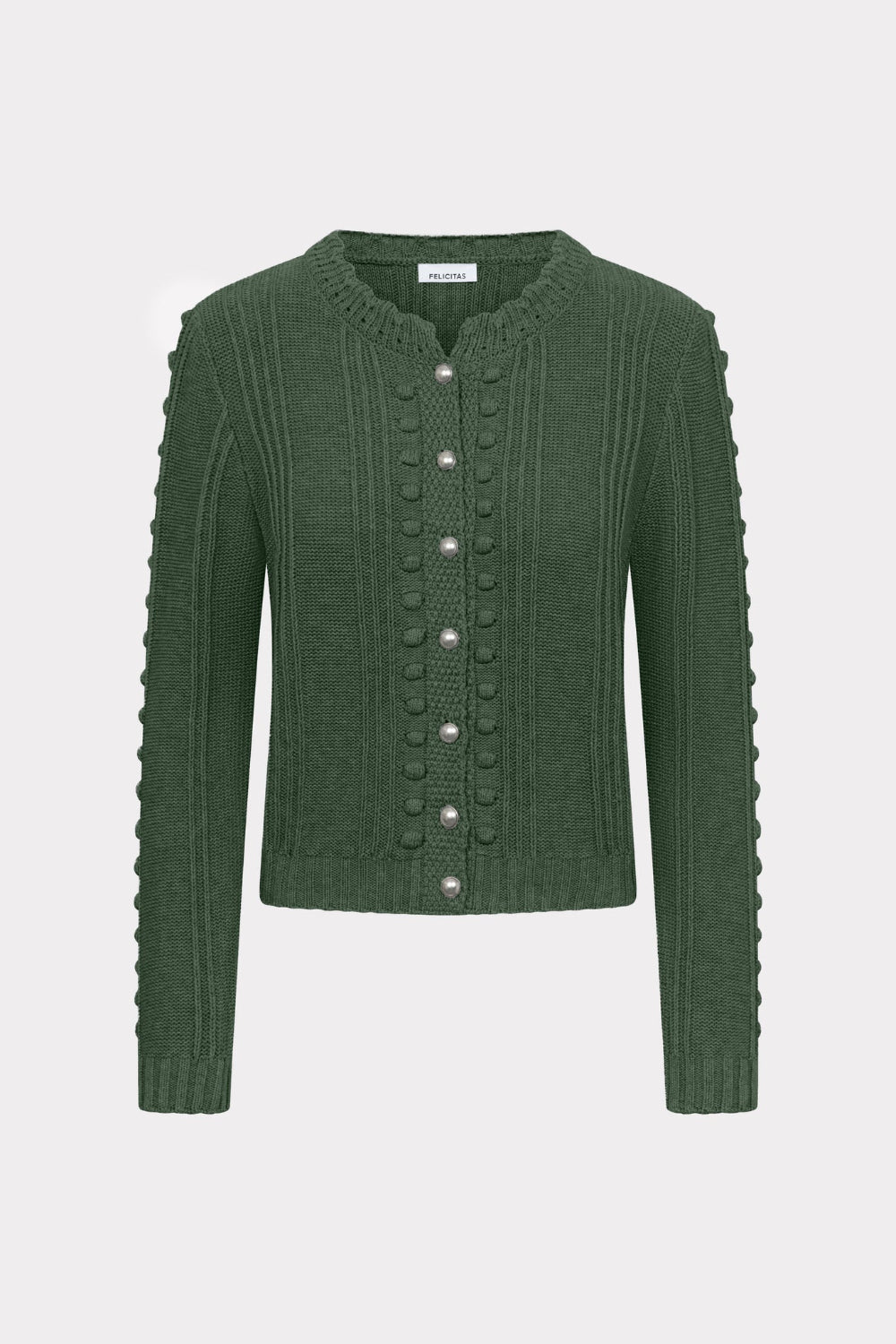 felicitas-claudine-damen-strickcardigan-baumwolle-wolle-silberkn-pfe image 1