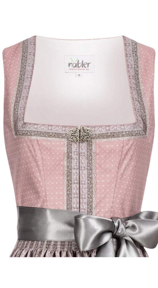 n-bler-dirndl-rosalinde-lang-rosa-damen-trachtenkleid-mit-sch-rze image 3