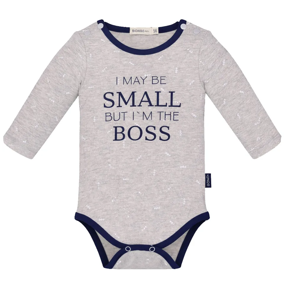 bondi-baby-langarmbody-small-boss-93682-grau-navy image 1