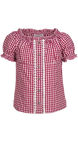 n-bler-dirndlbluse-corinna-m-dchen-kurzarm-wei-rot-kariert-2 image 4
