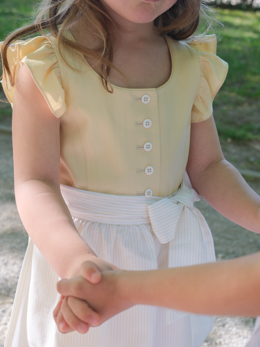 heimatgl-ck-kinderdirndl-leni-hellgelb-mit-sch-rze image 2