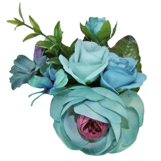 trachtenland-anstecknadel-mit-bunten-blumen-blau image 1