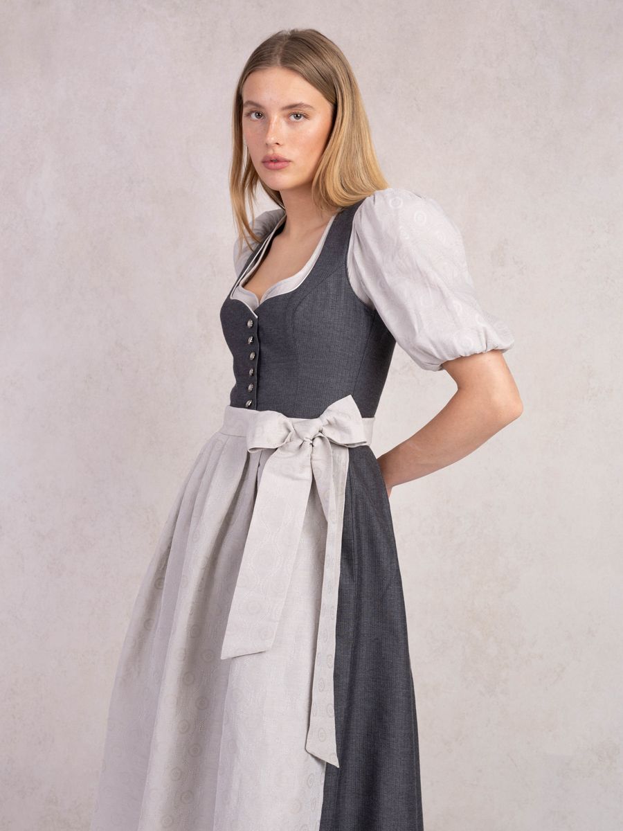 heimatgl-ck-dirndl-gerda-grau-jacquard-mit-spitzenbord-re image 2