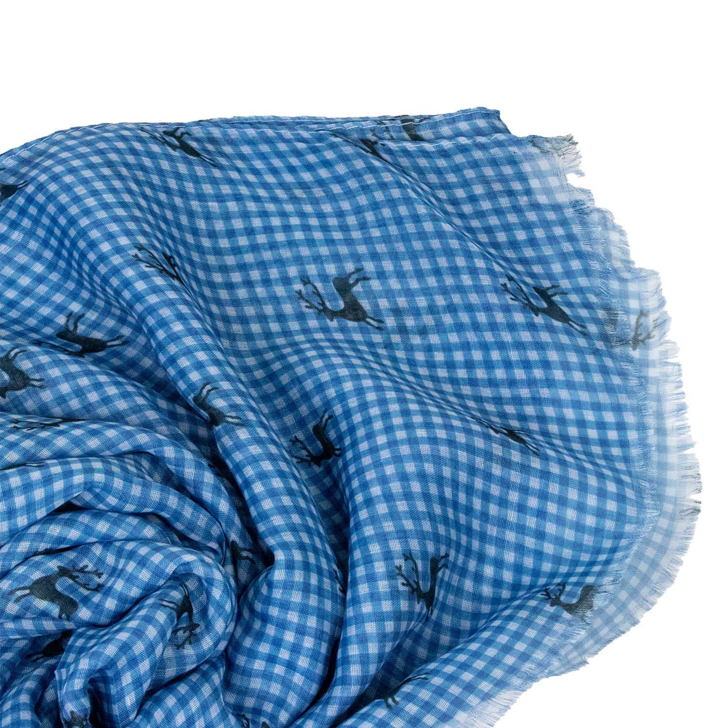 trachtenland-halstuch-hirschmotiv-kariert-185-x-70-cm-jeansblau image 3