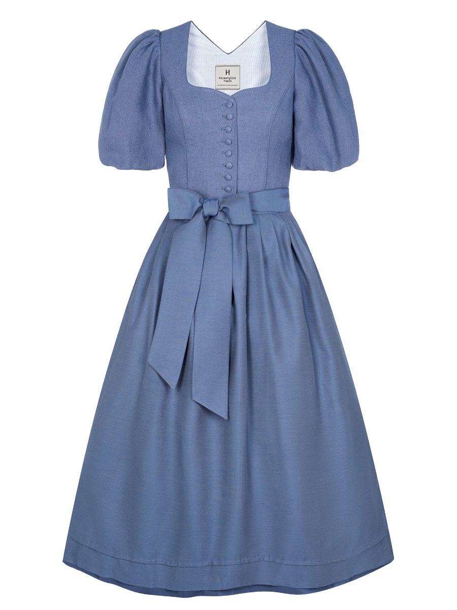 heimatgl-ck-dirndl-evi-rmeldirndl-aus-leinen-taubenblau image 1