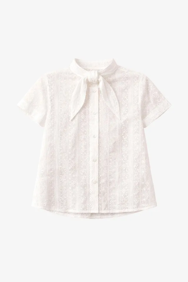 felicitas-damen-bluse-beline-kurzarm-aus-baumwoll-lochstick image 1