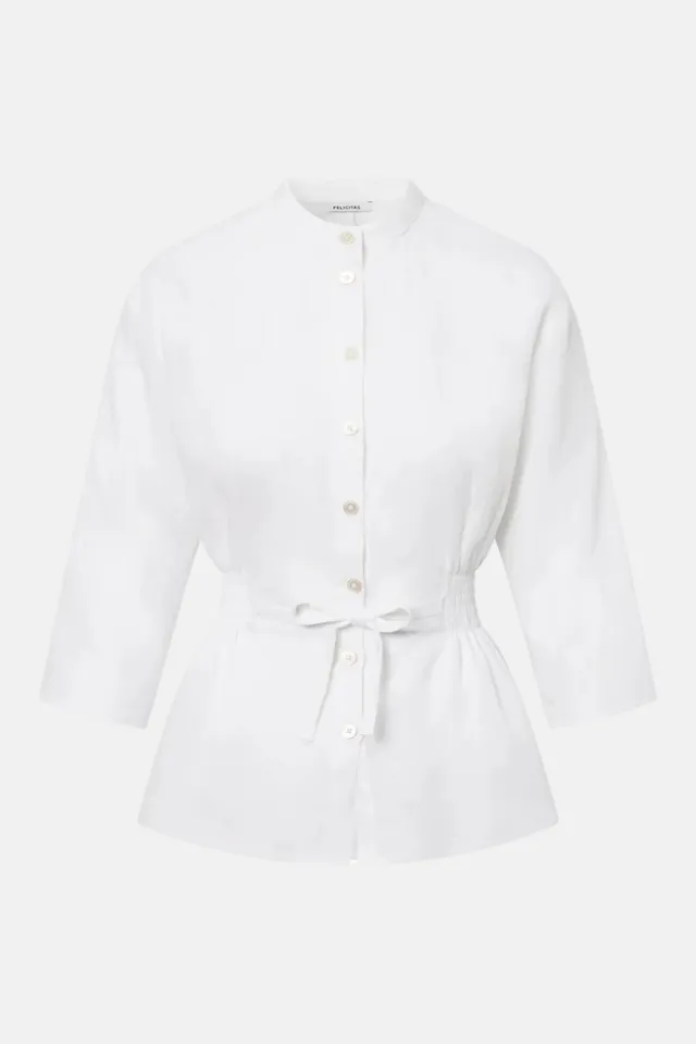 felicitas-blair-damen-bluse-aus-100-leinen-mit-bindeg-rtel image 1