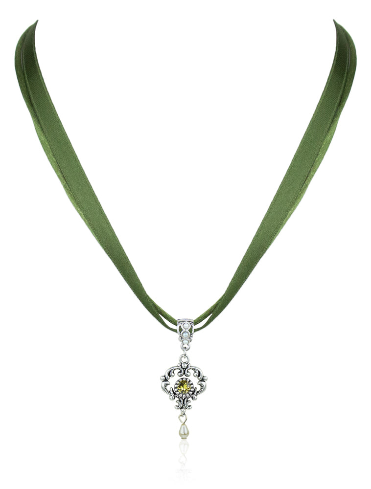 trachtenland-luisia-halskette-malou-ornament-anh-nger-premium-kristall-dunkelgr- image 2