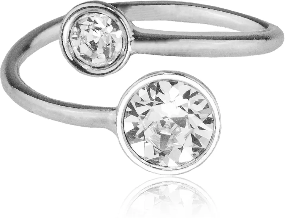 luisia-ring-fjella-mit-zwei-premium-kristallen-silber-crystal image 1
