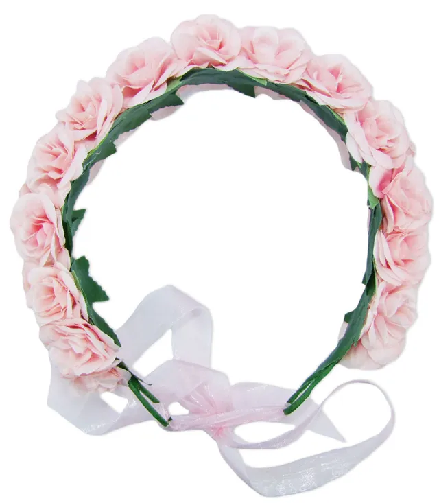 trachtenland-blumenkranz-zum-binden-mit-rosen-rosa image 1