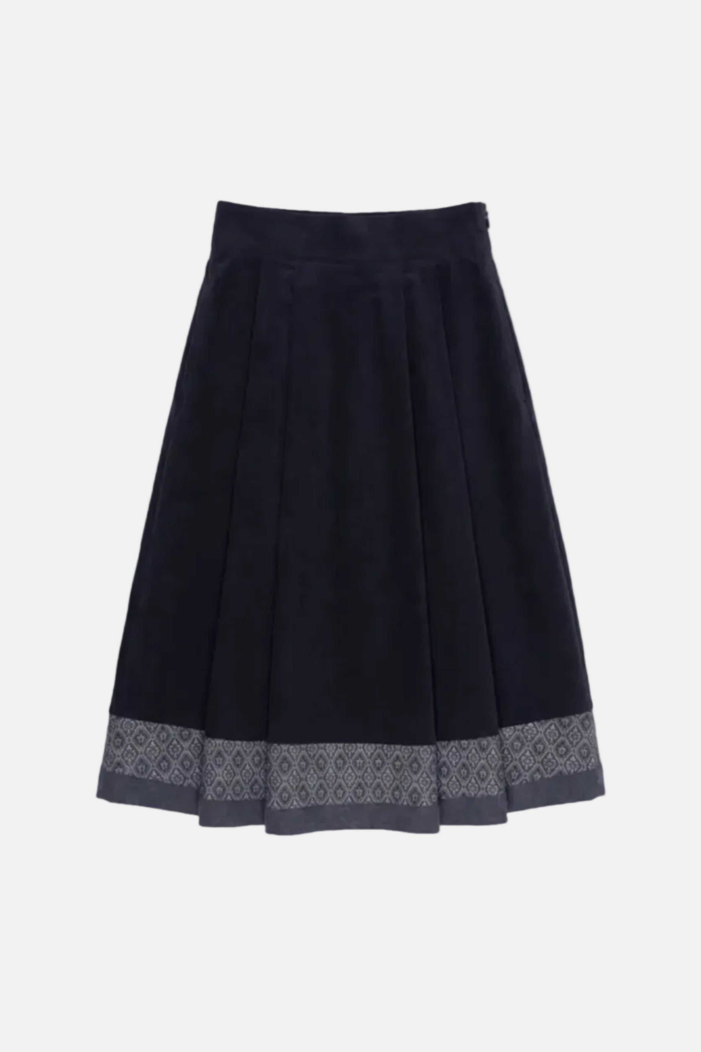 felicitas-damen-rock-rina-cordrock-64-cm-mit-kontrastblenden image 1