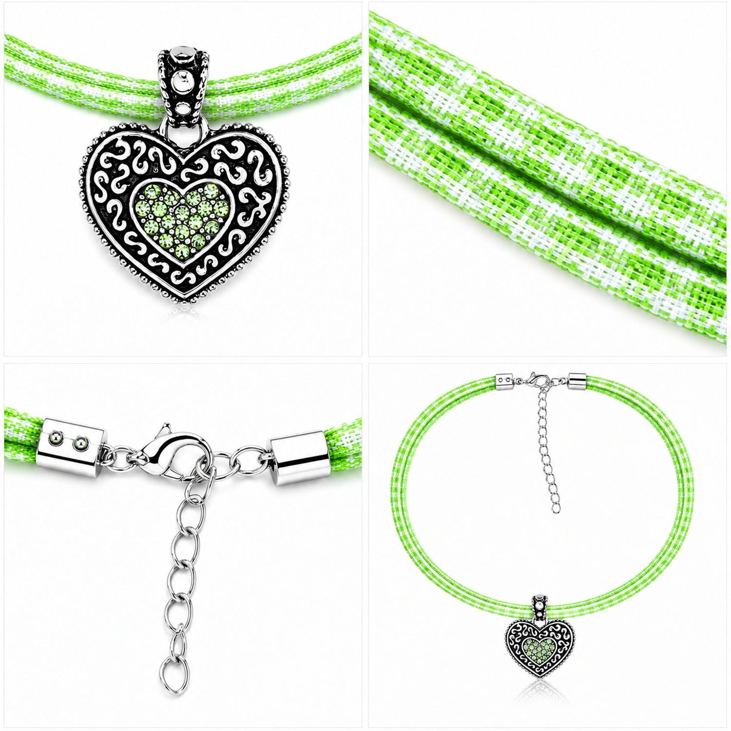 luisia-kinder-halskette-kariert-mit-herz-swarovski-hellgr-n image 5