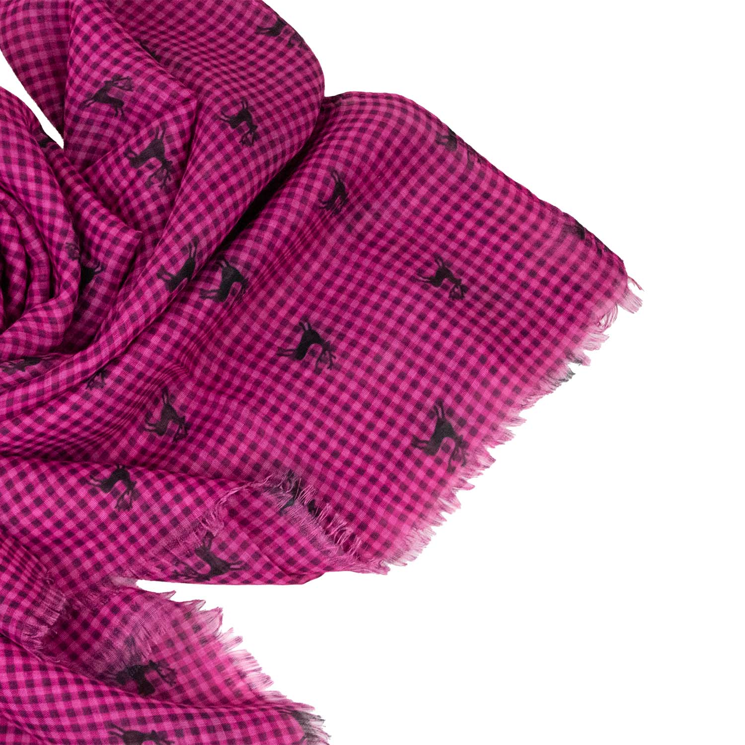 trachtenland-trachten-halstuch-schal-kariert-mit-hirschmotiv-185-x-70-cm-pink image 3