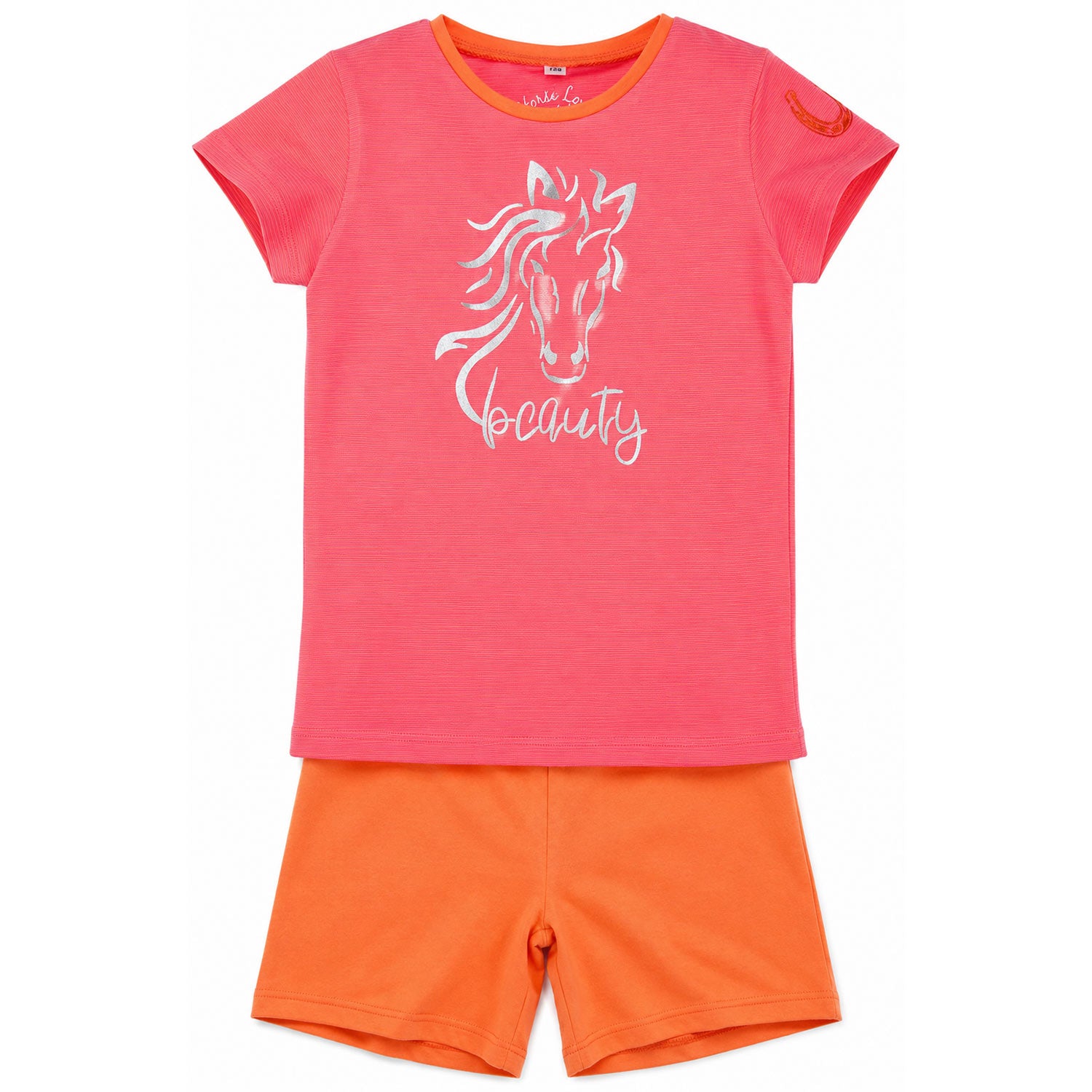 trachtenland-bondi-shorty-schlafanzug-beauty-36184-rosa-orange image 1