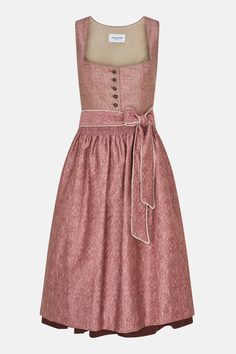 felicitas-damen-dirndl-dala-70-cm-jacquard-mieder-mit-feincord-rock image 2