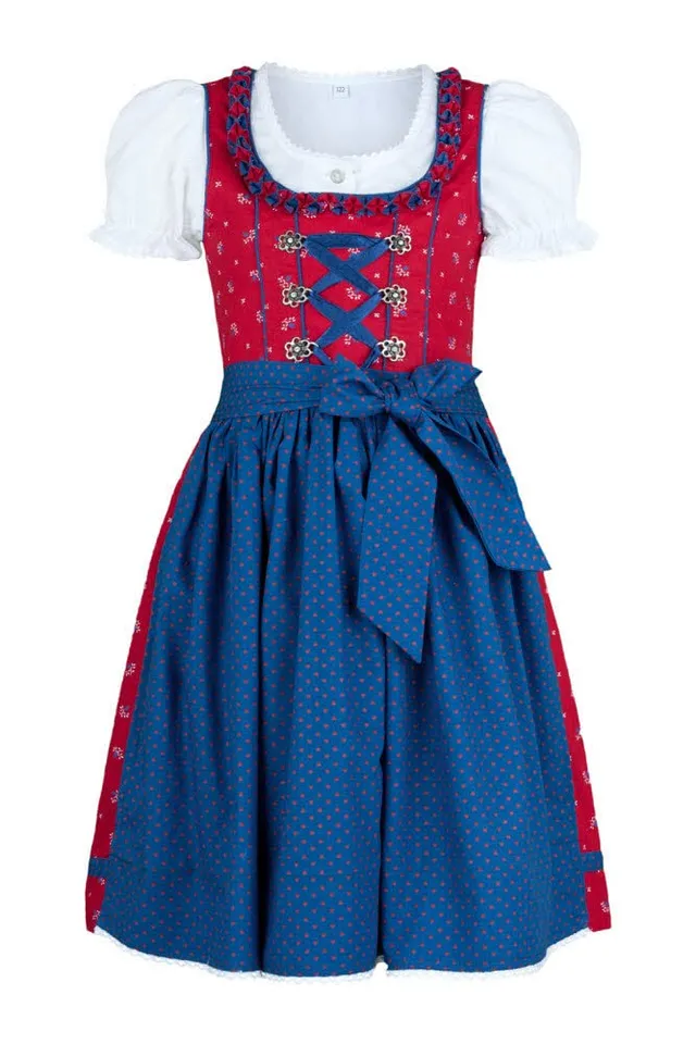 n-bler-dirndl-m-dchen-emilia-rot-3-teiliges-set image 1