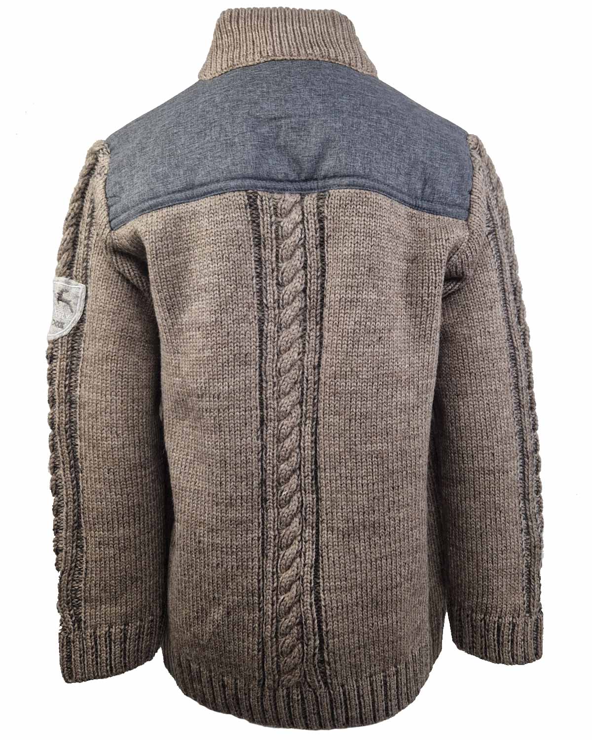 trachtenland-maddox-jungen-strickjacke-altwil-mit-zopfmuster-braun image 3
