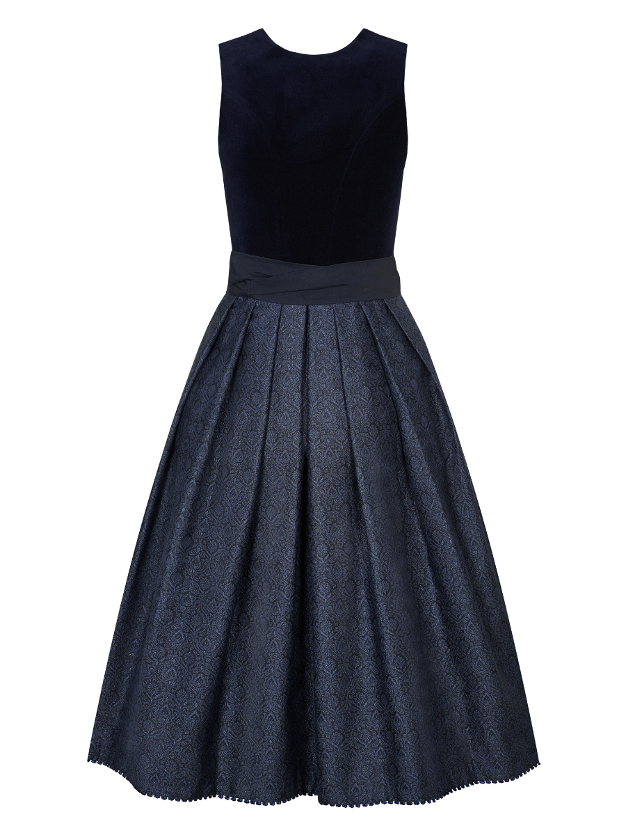 heimatgl-ck-dirndl-tilda-marine-samtmieder-midi image 6