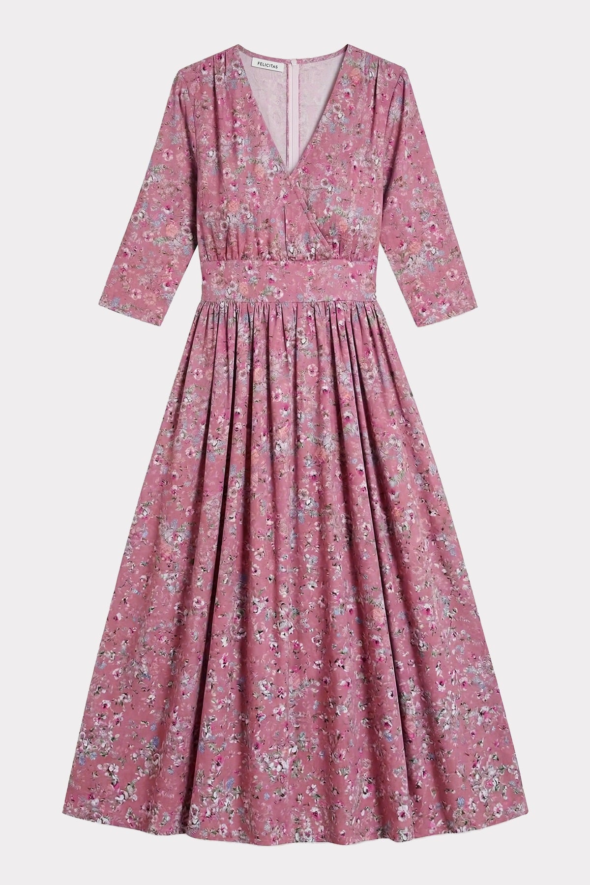 felicitas-kathena-damen-maxikleid-baumwolle-v-ausschnitt image 1