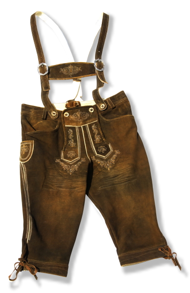 trachten-benkert-m-nchen-lederhose-braun-used-optik image 1