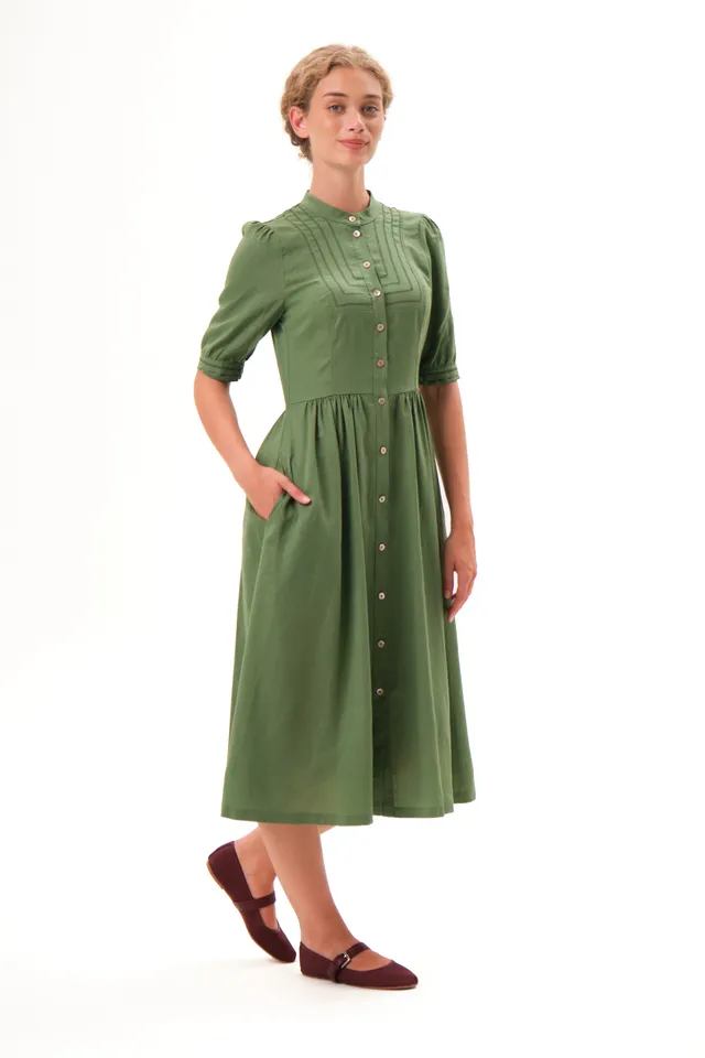 felicitas-kordelia-damen-kleid-leinen-viskose-stehkragen image 1