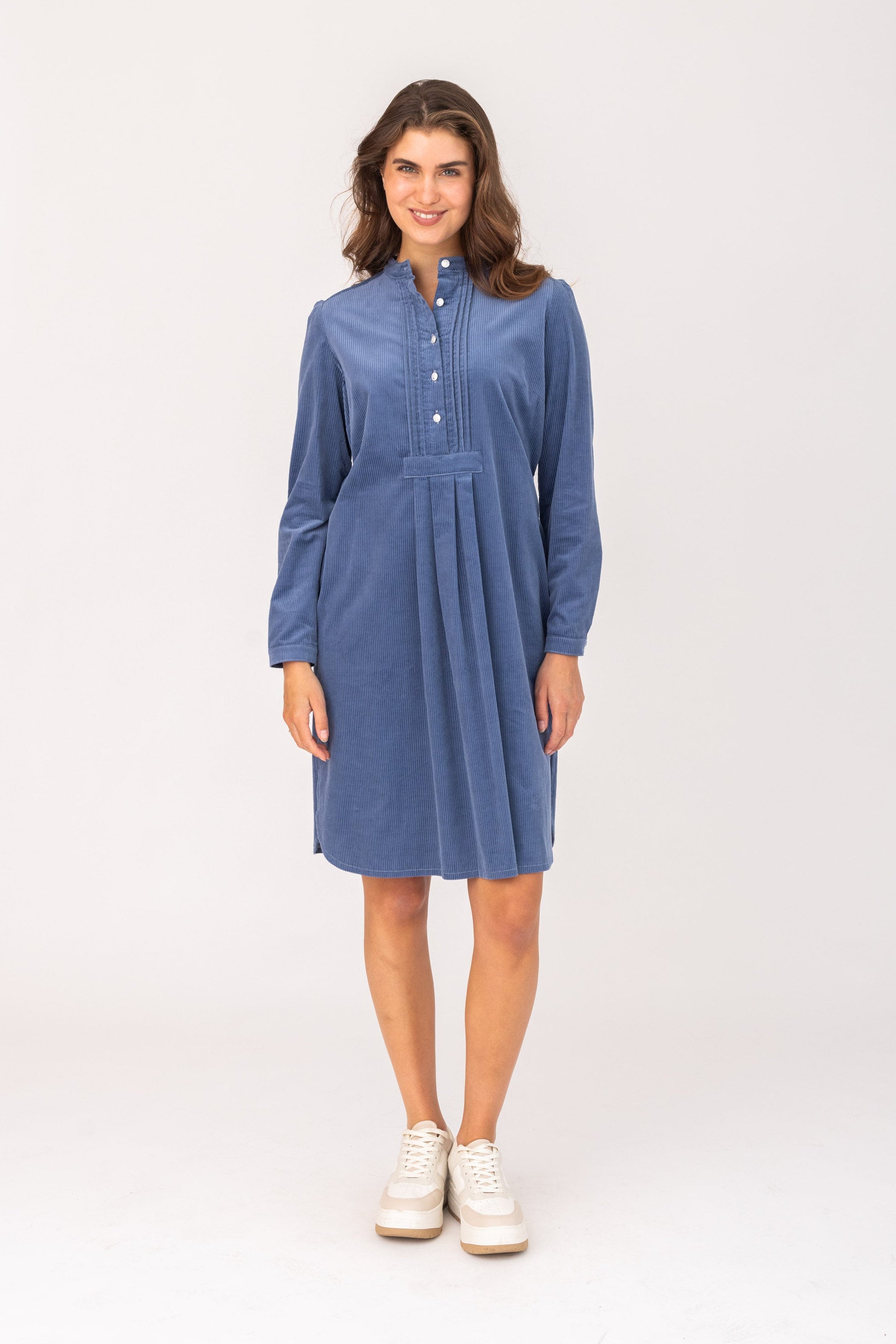 felicitas-kleo-damen-kleid-baumwollcord-langarm-bestseller image 1
