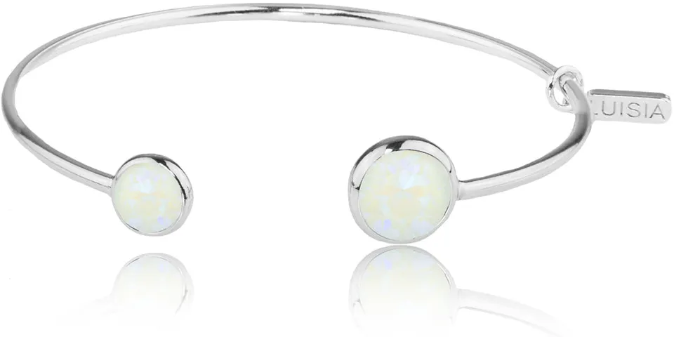 luisia-einreihiger-armreif-fjella-mit-zwei-premium-kristallen-silber-light-grey- image 1
