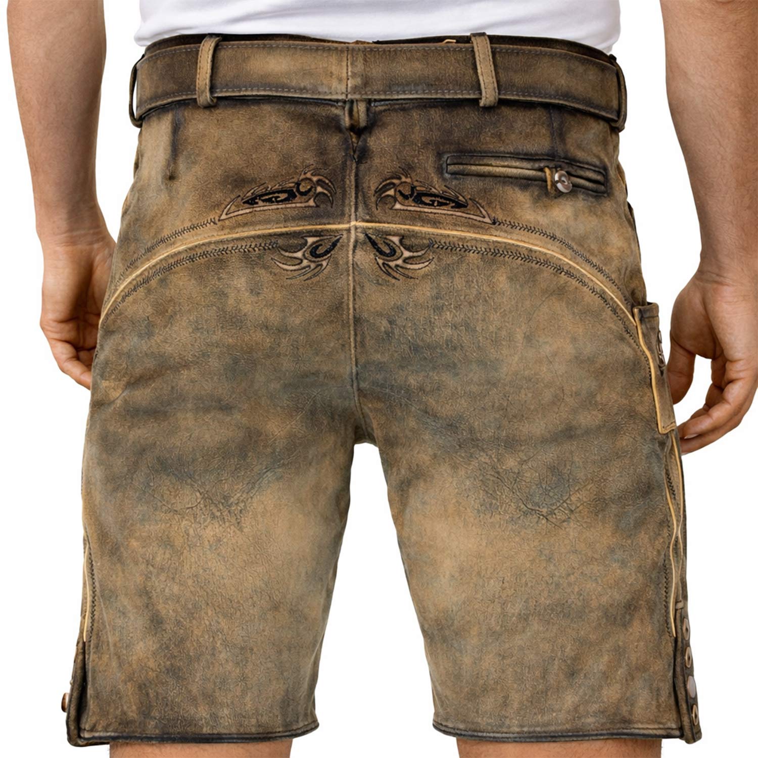 maddox-herren-lederhose-felixsee-kurz-mit-g-rtel-antik image 3