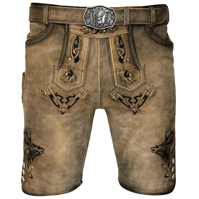 maddox-herren-lederhose-felixsee-kurz-mit-g-rtel-antik image 1