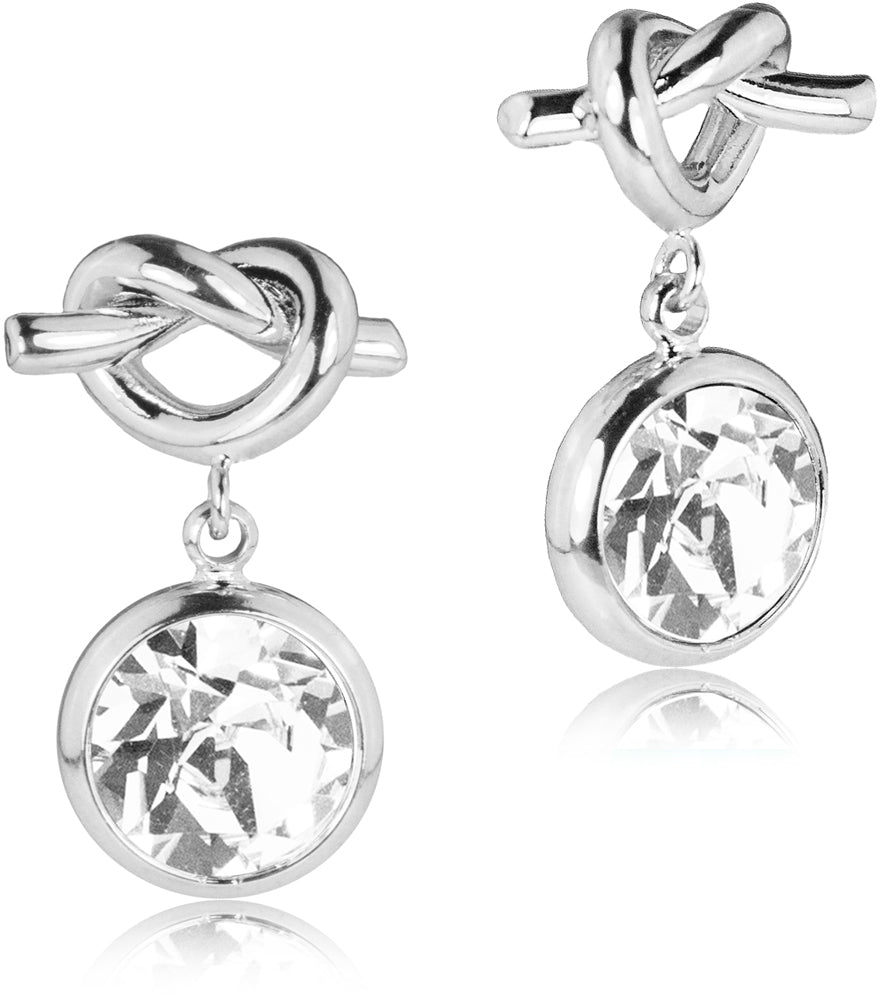 luisia-ohrringe-mit-knoten-und-premium-kristall-silber-crystal image 1
